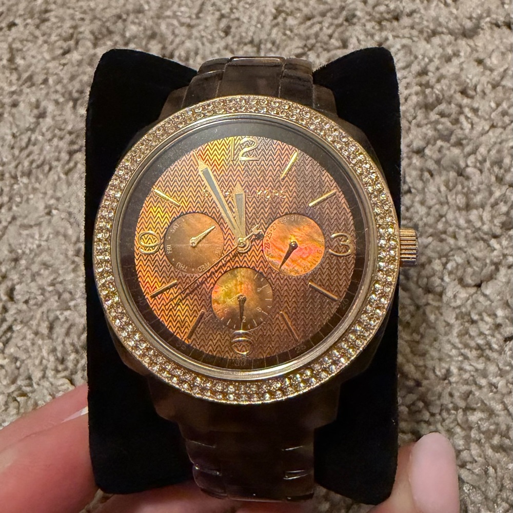 Michael Kors Brown Watch with Gold Accents
